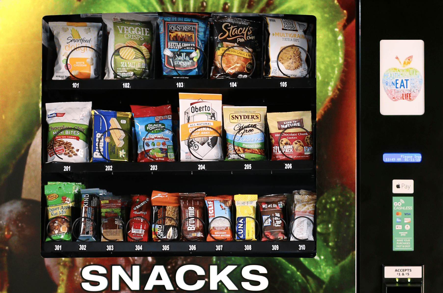packaged healthy vending machine snacks